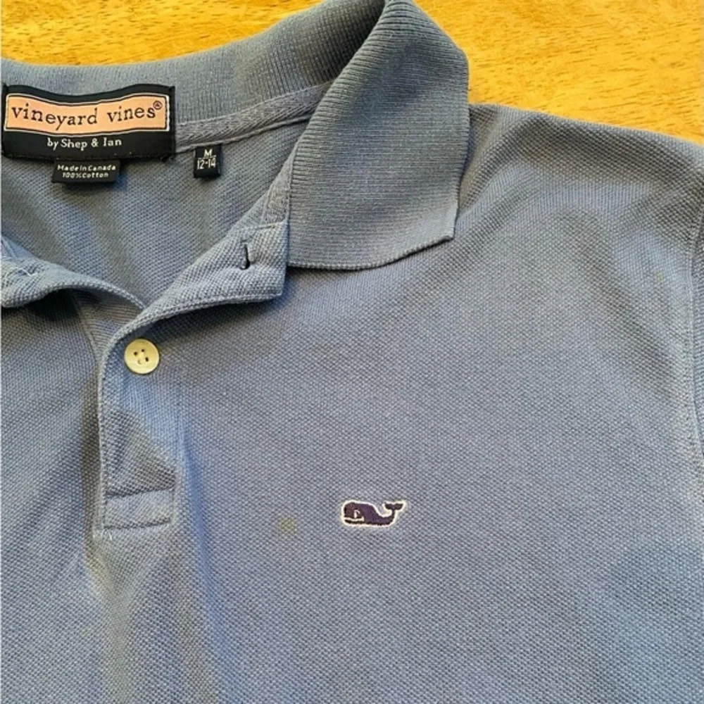 Vineyard Vines Boy’s Medium (12/14) Blue Long‎ Sleeve Cotton Pique Knit Pullover